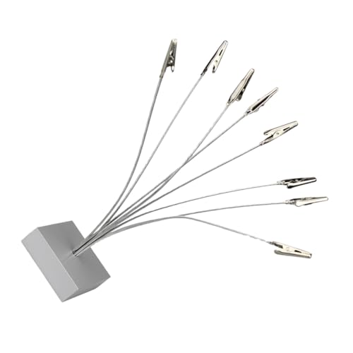 MOTHNUR Silberner Metall Multi-head Memo Clip Halter mit Köpfen Vielseitiger Karten Fotohalter für Büro Tischkartenhalter Tischnummern Ständer Dekorativer Notizständer für Zuhause und von MOTHNUR