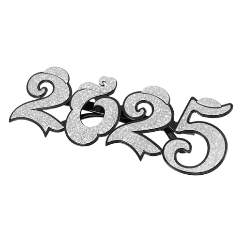 MOTHNUR Silvester Brille Silber Partybrille mit Zahlen Design für Neujahrsfeier Foto Requisite Lustige Partydekoration für Erwachsene und Familien MOTHNUR Silvester Brille Silber Partybrille mit Zahlen Design für Neujahrsfeier Foto Requisite Lustige Partydekoration für Erwachsene und Familien von MOTHNUR