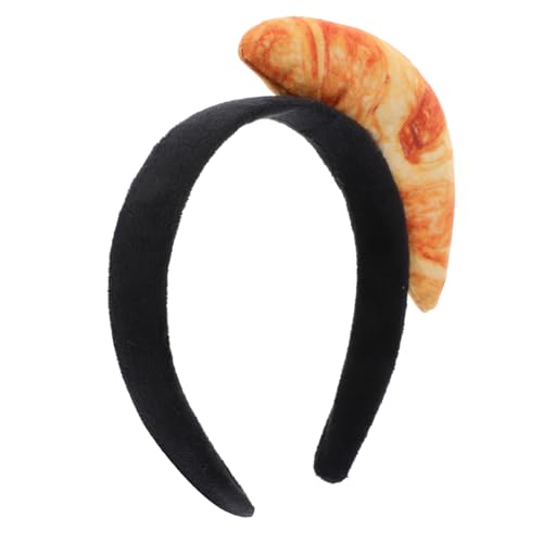MOTHNUR Simulation Croissant Stirnband Cosplay Haarreif Party Kopfbedeckung Cartoon Design Weiches Rutschfestes Food Accessoire Für Damen Und Frauen von MOTHNUR
