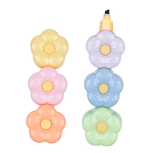 MOTHNUR Stackable Flower Shaped Highlighters Bunte Marker für Journaling Schule Büro Handliches Design Leicht Tragbar zum Markieren und Kreativen Gestalten MOTHNUR Stackable Flower Shaped Highlighters Bunte Marker für Journaling Schule Büro Handliches Design Leicht Tragbar zum Markieren und Kreativen Gestalten von MOTHNUR