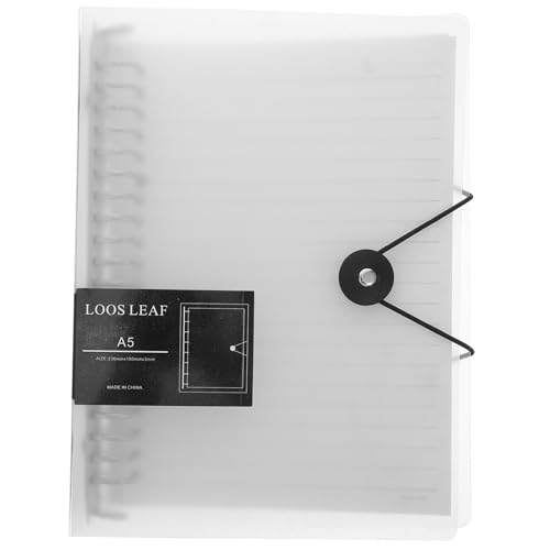 MOTHNUR Transparent Planner Binder mit Abnehmbaren Linierten Einlagen Nachfüllbares Ringbuch Notizbuch für Studenten Flexibler Loseblatt Organizer für Schule und Büro von MOTHNUR