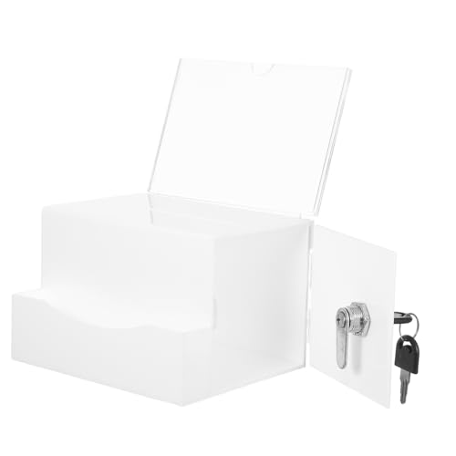 MOTHNUR Transparente Acryl Wahlurne mit Schloss Sichere Spendenbox Leichte Vielseitige Sammelbox für Schule Büro und Veranstaltungen von MOTHNUR
