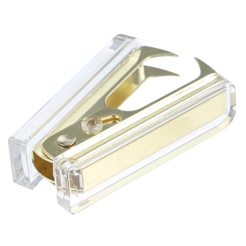 MOTHNUR Transparentes Acryl Heftklammerentferner Werkzeug Robuster Schneller Nagelentferner für Büro Schule und Zuhause Praktischer Sicherer Hefter klammer Abzieher in Hellgold mit von MOTHNUR