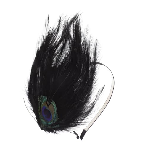 MOTHNUR Vintage Stirnband mit Pfauenfedern Rutschfestes Haarschmuck-accessoire für Damen für Cosplay Party Maskerade und Festliche Anlässe Langlebiges Material Auffälliges Design von MOTHNUR
