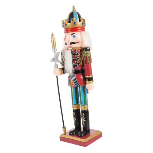 MOTHNUR Weihnachtlicher Holzfigur Dekoration mit Krone Stabile Verarbeitung Festliche Tischfigur für Wohnzimmer und Party Weihnachtsdeko MOTHNUR Weihnachtlicher Holzfigur Dekoration mit Krone Stabile Verarbeitung Festliche Tischfigur für Wohnzimmer und Party Weihnachtsdeko von MOTHNUR