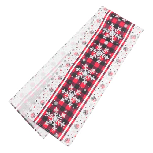 MOTHNUR Weihnachtsdekoration Tischläufer Schneeflocke Tischdecke Tischbanner Esstischdekoration Snowflake Tablerunner weihnachtliche Tischdekoration Ferienhäuser Polyester (Polyester) rot von MOTHNUR