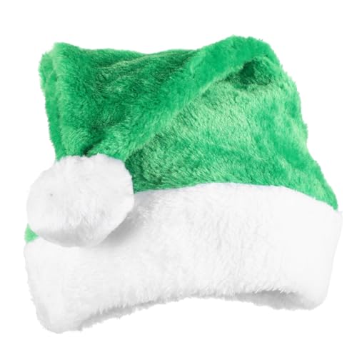 MOTHNUR Weihnachtsmütze Plüsch Santa Claus Mütze Grün Erwachsene Leicht Bequem Für Weihnachtsfeier Bühne Party Cosplay Zubehör MOTHNUR Weihnachtsmütze Plüsch Santa Claus Mütze Grün Erwachsene Leicht Bequem Für Weihnachtsfeier Bühne Party Cosplay Zubehör von MOTHNUR
