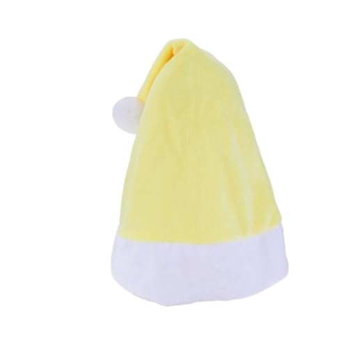 MOTHNUR Weihnachtsmütze Santa Hut Gelb Plüsch Kurzflor Erwachsene Karneval Kostüm Party Weihnachtsdeko Geschenkidee MOTHNUR Weihnachtsmütze Santa Hut Gelb Plüsch Kurzflor Erwachsene Karneval Kostüm Party Weihnachtsdeko Geschenkidee von MOTHNUR