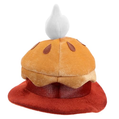 MOTHNUR Wiederverwendbarer Kürbiskuchen Kostümhut Plüsch Festhut Lustige Rundes Pumpkin Kopfbedeckung Für Halloween Weihnachten Thanksgiving Karneval von MOTHNUR