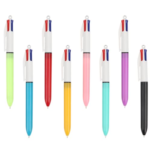 MOTIBACK 4 Farben Kugelschreiber, 8 Stück Mehrfarbiger Kugelschreiber, 1,0mm Mehrfarbiger Stifte, 4 Farben Stifte für das Büro, Home Office oder die Schule (B) von MOTIBACK