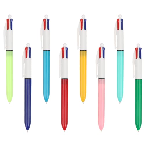 MOTIBACK 4 Farben Kugelschreiber, 8 Stück Mehrfarbiger Kugelschreiber, 1,0mm Mehrfarbiger Stifte, 4 Farben Stifte für das Büro, Home Office oder die Schule MOTIBACK 4 Farben Kugelschreiber, 8 Stück Mehrfarbiger Kugelschreiber, 1,0mm Mehrfarbiger Stifte, 4 Farben Stifte für das Büro, Home Office oder die Schule von MOTIBACK