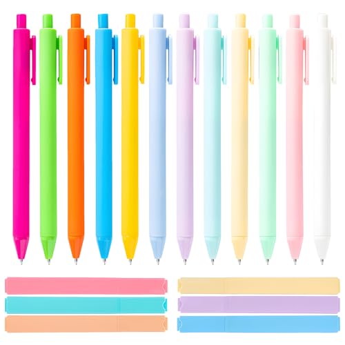 MOTIBACK Kugelschreiber Set – 12 Stück 0,7 mm schwarze Kugelschreiber & 6 Pastell Textmarker, Schreibgeräte für Schule, Büro & Studium MOTIBACK Kugelschreiber Set – 12 Stück 0,7 mm schwarze Kugelschreiber & 6 Pastell Textmarker, Schreibgeräte für Schule, Büro & Studium von MOTIBACK