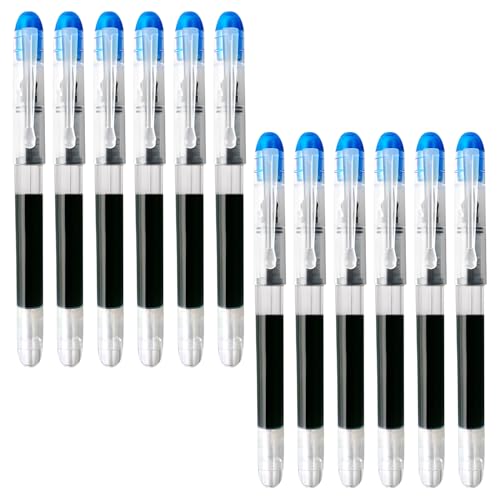 MOTIBACK füller grundschule Füllhalter mit Blauer Stahlfeder - Robuster ASA-Kunststoff - inkl. 12Pcs Blau/Dunkelblau Füllfederhalter, Unverzichtbare Dinge, Schulanfang Schreiblernfüller (Dunkelblau) von MOTIBACK