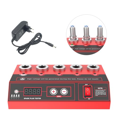 220V Fünf-Loch Kfz Zündkerzen Tester -MOTOCOCHE Auto-Zündkerzentester mit LCD-Anzeige für 12V Benzin-Fahrzeuge, 0-9000rpm Einstellbare Frequenz, Zündkerzen-Analysator Detektor für 12-14mm Zündkerzen 220V Fünf-Loch Kfz Zündkerzen Tester -MOTOCOCHE Auto-Zündkerzentester mit LCD-Anzeige für 12V Benzin-Fahrzeuge, 0-9000rpm Einstellbare Frequenz, Zündkerzen-Analysator Detektor für 12-14mm Zündkerzen von MOTOCOCHE
