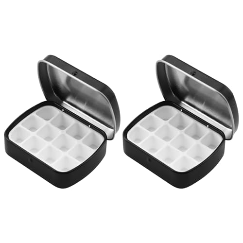 MOTOFITOOL 2er-Pack leere Aquarellpalette mit Deckel, tragbare Metallfarbdosen für Reisen, kompakte Künstler-Blechpalette mit 12 Mulden, auslaufsicher und wiederverwendbar MOTOFITOOL 2er-Pack leere Aquarellpalette mit Deckel, tragbare Metallfarbdosen für Reisen, kompakte Künstler-Blechpalette mit 12 Mulden, auslaufsicher und wiederverwendbar von MOTOFITOOL