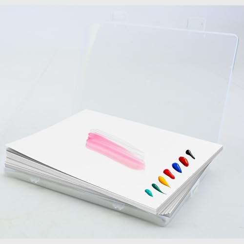 MOTOFITOOL Stay Wet Palette für Acrylmalerei, Nasspalette Tablett mit Schwämmen und 120 Papieren für Acrylfarben & Miniaturen, Künstlerstudio & Reisen, langlebiges auslaufsicheres Design von MOTOFITOOL