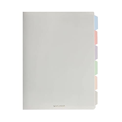 A5/B5 Notizbuch mit 6 Fächern, nachfüllbar, liniert/Raster-Projekt-Notizblock, Tagebuch, Überprüfungsnotizbücher für Schüler, Lehrer, lose Blätter, Tagesplaner, Organizer von MOTT