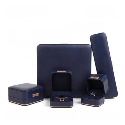 MOTTK Leder-Halsketten-Aufbewahrungsbox, exquisites Schmuckkästchen, Samt-Innenseite, Schmuckanhänger, Geschenkboxen für Weihnachten, Antrag, Hochzeit, Verlobung, Geburtstag (Dunkelblau, Anhänger) MOTTK Leder-Halsketten-Aufbewahrungsbox, exquisites Schmuckkästchen, Samt-Innenseite, Schmuckanhänger, Geschenkboxen für Weihnachten, Antrag, Hochzeit, Verlobung, Geburtstag (Dunkelblau, Anhänger) von MOTTK