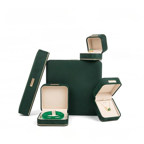 MOTTK Leder-Halsketten-Aufbewahrungsbox, exquisites Schmuckkästchen, Samt-Innenseite, Schmuckanhänger, Geschenkboxen für Weihnachten, Antrag, Hochzeit, Verlobung, Geburtstag (Dunkelgrün, Anhänger) MOTTK Leder-Halsketten-Aufbewahrungsbox, exquisites Schmuckkästchen, Samt-Innenseite, Schmuckanhänger, Geschenkboxen für Weihnachten, Antrag, Hochzeit, Verlobung, Geburtstag (Dunkelgrün, Anhänger) von MOTTK
