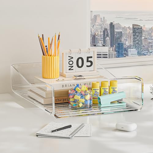 MOTTK Papier-Briefablage, stapelbare Briefablage, Büro-Schreibtisch, Papier-Organizer, Dokumentenablage, Schreibtisch-Zeitschriftenaufbewahrung, Organizer für Zuhause (transparent, 23,7 x 32,5 x 7,6 MOTTK Papier-Briefablage, stapelbare Briefablage, Büro-Schreibtisch, Papier-Organizer, Dokumentenablage, Schreibtisch-Zeitschriftenaufbewahrung, Organizer für Zuhause (transparent, 23,7 x 32,5 x 7,6 von MOTTK