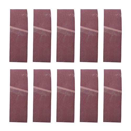 10 Stück 3,9 x 24 Zoll Schleifbänder, 610 x 100 mm Aluminiumoxid-Schleif- und Schärfpapier für Tischbandschleifer, Metallpolieren, Holzlackschleifen (180#) von MOUMOUTEN