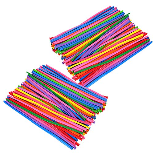 200pcs lange Latexballons Mehrere Farben verdrehen Luftballons für Partydekoration Kinderspielzeug Spielzeug von MOUMOUTEN