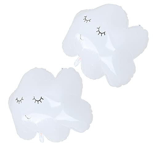 2pcs White Happy Face Wolkenfolienballons mit Blow Pipe for Party Birthday Decoration 2pcs White Happy Face Wolkenfolienballons mit Blow Pipe for Party Birthday Decoration von MOUMOUTEN