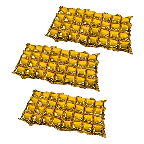 3pcs Aluminiumfolienballons, silberne Fotokabine Hintergrund Wanddekor für Geburtstag Hochzeit Babyparty Party Hintergrunddekoration (Goldene Farbe) von MOUMOUTEN