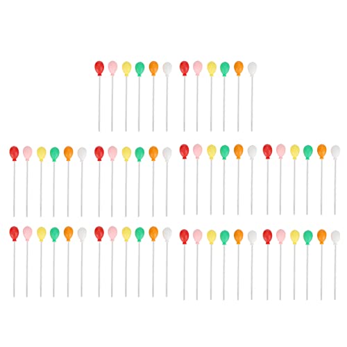60pcs Dollhouse Miniballons Dekorationen, farbenfrohe Miniaturballon -Set für Puppenhauszubehör Diy Craft Szenen Display (10 packs of spherical) von MOUMOUTEN
