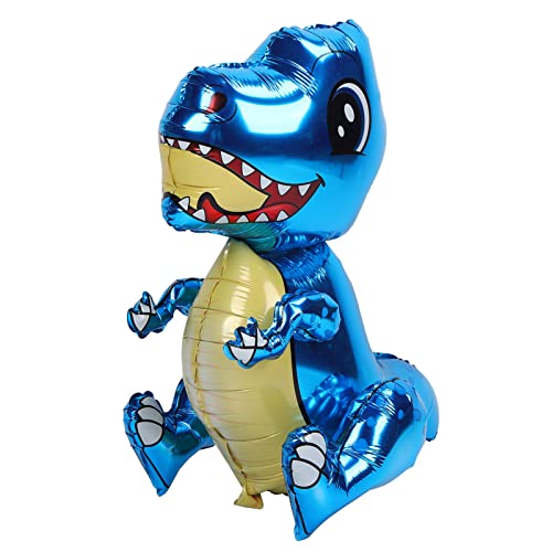 Dinosaurier Folienballon 31,5 -Zoll -Rot -Tier -Formballon für Kinder Geburtstagsfeier Dekorationen (Blue) von MOUMOUTEN