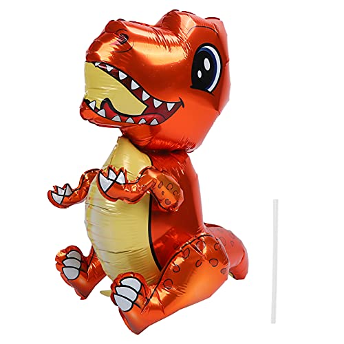 Dinosaurier Folienballon 31,5 -Zoll -Rot -Tier -Formballon für Kinder Geburtstagsfeier Dekorationen (Red) von MOUMOUTEN