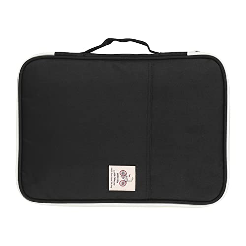 MOUMOUTEN 5-farbige A4-Dokumententaschen, Funktionale Reise-Aktenordner, Portfolio-Organizer, Computer-Notebook-Tasche Mit Reißverschluss, Für Tablet-Stifte Und Dokumente(Schwarz) von MOUMOUTEN