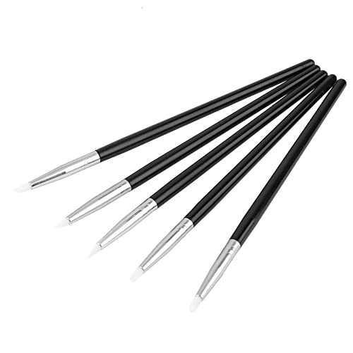 Modellierung Werkzeug Set, 5Pcs Silikon Keramik Tonformer Skulptur Schnitzwerkzeuge, Ton Modellierstift Silikon Pinsel Stift DIY Kunst Bastelbedarf Modellierwerkzeug für Tonkeramik Skulptur Basteln von MOUMOUTEN