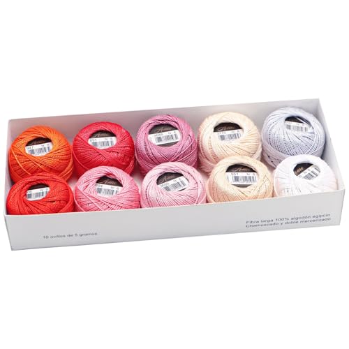 10 Stück Perlgarn aus Baumwolle, Größe 8, langstapelige Baumwolle, 5 Gramm, Häkelgarn, lustige DIY-Stickerei, Häkelgarn, Größe 8 für Kreuzstich, Nadelspitze, Handstickerei, Perlgarn aus 10 Stück Perlgarn aus Baumwolle, Größe 8, langstapelige Baumwolle, 5 Gramm, Häkelgarn, lustige DIY-Stickerei, Häkelgarn, Größe 8 für Kreuzstich, Nadelspitze, Handstickerei, Perlgarn aus von MOUNTTU