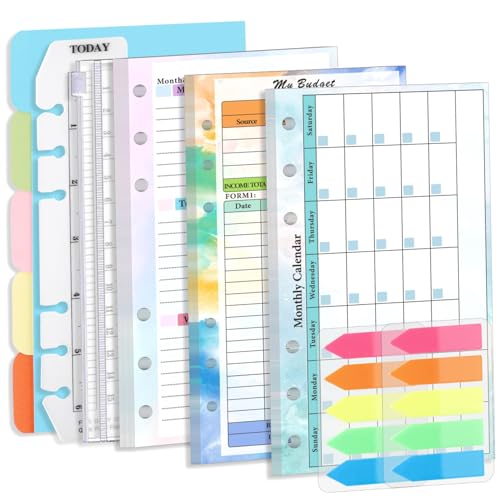 A6-Planereinlagen, 1 Set, 6-Loch-A6-Ordnereinlagen, komplettes Budget-Ordnereinlagen-Ersatzset mit Wochen- und Monatsplan, Finanzseite, Papierteiler, Tasche, Lineal, Aufkleber, Budget-Ordnereinlagen, A6-Planereinlagen, 1 Set, 6-Loch-A6-Ordnereinlagen, komplettes Budget-Ordnereinlagen-Ersatzset mit Wochen- und Monatsplan, Finanzseite, Papierteiler, Tasche, Lineal, Aufkleber, Budget-Ordnereinlagen, von MOUNTTU