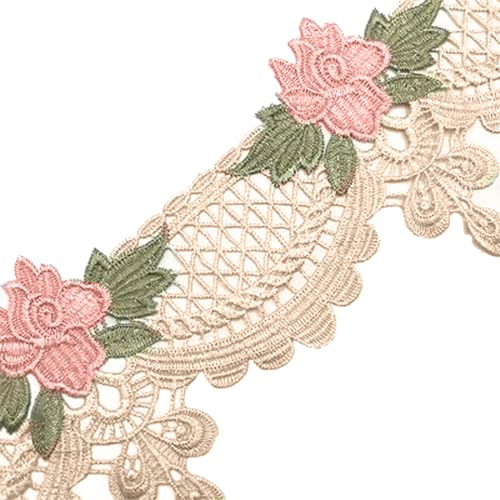 Blumenband, 15 Yard x 3, 5 cm, eleganter bestickter Spitzenbesatz, zuschneidbare Spitzenbänder aus Polyesterfaser für Heimwerkerarbeiten, Kleidung, Vorhänge, Kissenbezüge, Spitzenband, Spitzenbänd Blumenband, 15 Yard x 3, 5 cm, eleganter bestickter Spitzenbesatz, zuschneidbare Spitzenbänder aus Polyesterfaser für Heimwerkerarbeiten, Kleidung, Vorhänge, Kissenbezüge, Spitzenband, Spitzenbänd von MOUNTTU