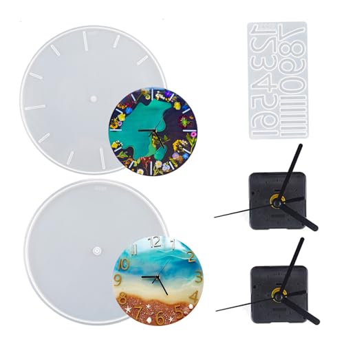 Harz-Uhrform, 5 Stück, große arabische Ziffern aus Silikon, DIY-Uhrformen für Epoxidharz, Uhr, Harzform mit Uhrwerk für Wand, Heimdekoration, Uhrenformen für Epoxidharz, Uhr, Harzform-Set, Silikon-Re Harz-Uhrform, 5 Stück, große arabische Ziffern aus Silikon, DIY-Uhrformen für Epoxidharz, Uhr, Harzform mit Uhrwerk für Wand, Heimdekoration, Uhrenformen für Epoxidharz, Uhr, Harzform-Set, Silikon-Re von MOUNTTU