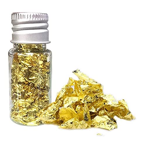 MOUNTTU Goldfolienflocken, essbar, Kuchendekoration, Blattgold, Malerei, Kunst, DIY Goldvergoldung, Blattgoldflocken für Harz, Blattgoldflocken, Blattgold, essbar für Kuchen, Goldfolienflocken MOUNTTU Goldfolienflocken, essbar, Kuchendekoration, Blattgold, Malerei, Kunst, DIY Goldvergoldung, Blattgoldflocken für Harz, Blattgoldflocken, Blattgold, essbar für Kuchen, Goldfolienflocken von MOUNTTU