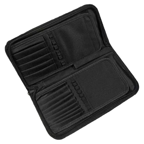 MOUNTTU Pinselhalter, 27, 4 x 13, 7 x 3 cm, Pinsel-Organizer mit Reißverschluss für 15 Pinsel, wasserdichter tragbarer Aquarellpinselhalter, Leichter Pinselhalter-Organizer für Künstler von MOUNTTU