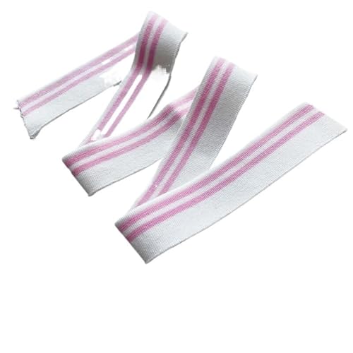 Hohe Stretch Gestrickte Rippe Baumwolle Stoff T-Shirt Ausschnitt Elastische Kragen Manschetten Trim für DIY Kleidung Zubehör Stoff 3,5 * 80cm (16) von MOVDARL