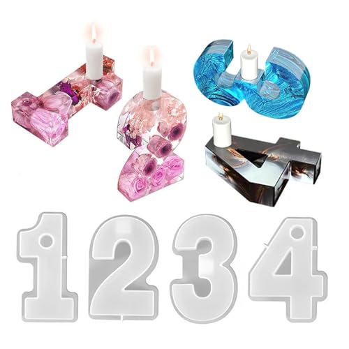 1-4 Zahlen Form Silikonform Kerzenhalter, Silikonformen Gießformen Kerzenhalter, DIY Gießform Adventskranz Zahlen Kerzenständer Form für Wohnkultur 1-4 Zahlen Form Silikonform Kerzenhalter, Silikonformen Gießformen Kerzenhalter, DIY Gießform Adventskranz Zahlen Kerzenständer Form für Wohnkultur von MOVKZACV