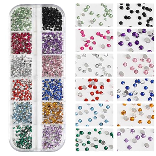 3000 Stück Nägel Strasssteine Set, 2mm Kristall Edelsteine Strasssteine Nägel Charms Kristalle Glitzersteine Nail Gems, Nägel Diamant für Dekorationssets DIY Juwel Charms Nagelkunst Zubehör 3000 Stück Nägel Strasssteine Set, 2mm Kristall Edelsteine Strasssteine Nägel Charms Kristalle Glitzersteine Nail Gems, Nägel Diamant für Dekorationssets DIY Juwel Charms Nagelkunst Zubehör von MOVKZACV