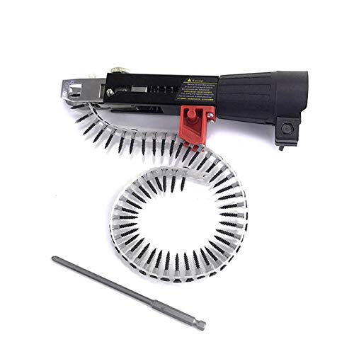 MOVKZACV Automatische Schraube Spike Chain Nagelpistole Adapter Schraubpistole Auto-Feed für Elektrobohrer Holzbearbeitungswerkzeug Akku-Bohrmaschine Befestigungssatz von MOVKZACV