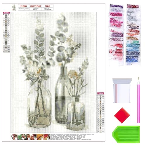MOVKZACV Diamond Painting, 5D Diamond Painting Erwachsene mit Zubehör, Diamant Painting Bilder Blume Full Drill Geschenk 30x40cm, für Geschenk Home Büro Wand MOVKZACV Diamond Painting, 5D Diamond Painting Erwachsene mit Zubehör, Diamant Painting Bilder Blume Full Drill Geschenk 30x40cm, für Geschenk Home Büro Wand von MOVKZACV