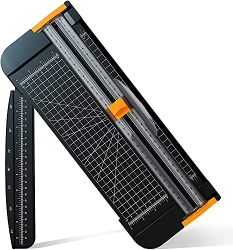 MOWETOO Papierschneider, A4 Papierschneider, Schneidemaschine mit Automatischer Sicherheits Sicherung, Scrapbooking Werkzeug zum Schneiden von Papier für Scrapbooking, Bastelpapier, Karton, Etikett von MOWETOO
