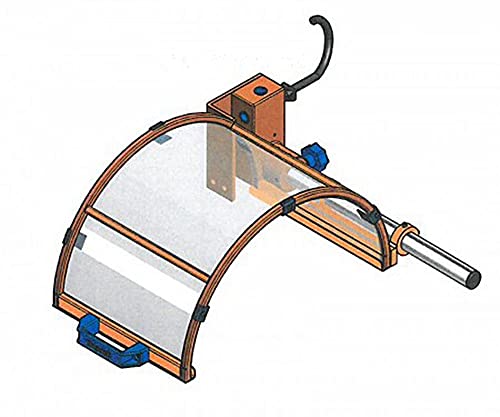 Drehmaschinen Schutzeinrichtung Schutzschirm klappbar Durchmesser 300-600 mm, Breite 240 mm, Schutzabdeckung Schutzscheibe Drehfutterschutz von MOWOTAS Partner of Industry