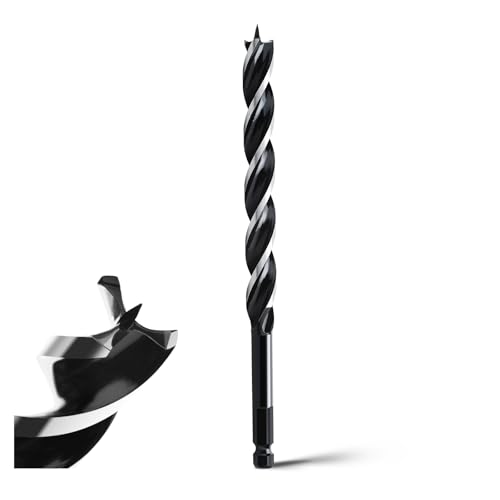 15x230mm Holzbohrer Holzschlangenbohrer für Weichholz, Hartholz mit Zentrierspitze und E 9.5 Schaft 15x230mm Holzbohrer Holzschlangenbohrer für Weichholz, Hartholz mit Zentrierspitze und E 9.5 Schaft von MOXPIFY
