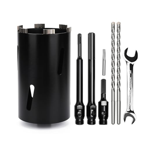 Bohrkrone 122mm,Nutzlänge 200 mm mit Sds Plus Schaft 220mm,Sds max 220mm,SechskantSchaft 110mm, Zentrierbohrer 10x240mm,für Mauerwerk Bohrkrone 122mm,Nutzlänge 200 mm mit Sds Plus Schaft 220mm,Sds max 220mm,SechskantSchaft 110mm, Zentrierbohrer 10x240mm,für Mauerwerk von MOXPIFY