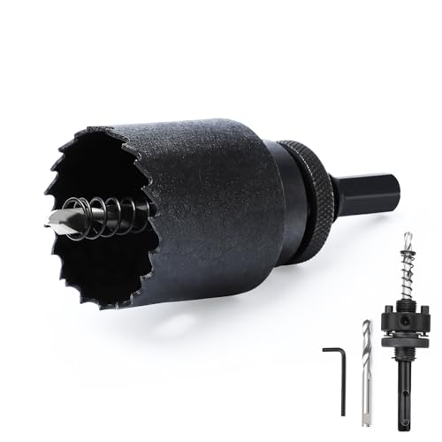 Lochsäge 45mm,Bi-Metall Lochsägen mit SDS plus-Schaft und Sechskant-Schaft Set Bohrkrone für Holz, Rigips, Dünne Metalle, Kunststoffe Lochsäge 45mm,Bi-Metall Lochsägen mit SDS plus-Schaft und Sechskant-Schaft Set Bohrkrone für Holz, Rigips, Dünne Metalle, Kunststoffe von MOXPIFY