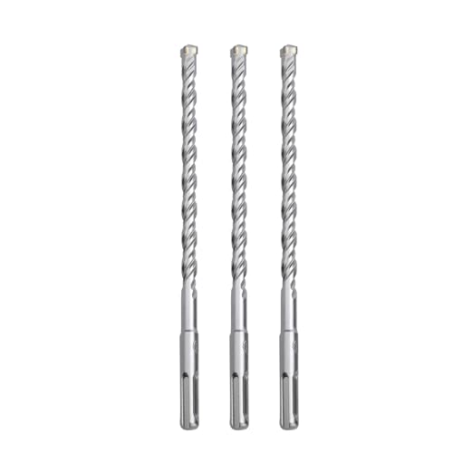 MOXPIFY 3tlg SDS Plus Bohrer 10 x 210mm,Betonbohrer mit 4 Hartmetall Schneiden und Doppelwendel für Beton und Mauerwerk von MOXPIFY